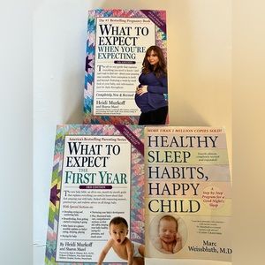 COPY - 3 gently used pregnancy books. What to Expect When You're Expecting book…